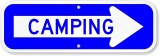 Indicator cu directie spre camping
