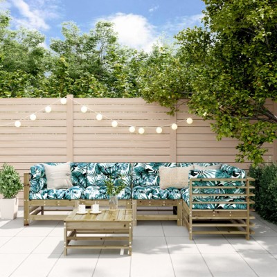 Gossi set mobilier relaxare de gradina, 6 piese, lemn de pin tratat foto