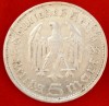 (A853) MONEDA DIN ARGINT GERMANIA - 5 MARK 1935, LIT. D, PAUL VON HINDENBURG, Europa