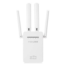 Amplificator de Semnal Wireless Edman, Range Extender Retea WIFI, Retea 2,4GHz, Viteza 300Mbs, 4 Antene, Slot LAN, Compatibil cu 3G / 4G / 5G, Raza de