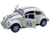 Masinuta Volkswagen Beetle metalica Herbie, scara 1:32, model retro cu sunete si lumini
