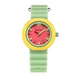 Ceas Copii Sanda 9108 Verde-Galben , Design Fashion, Analog, Rezistent la Apa 3ATM