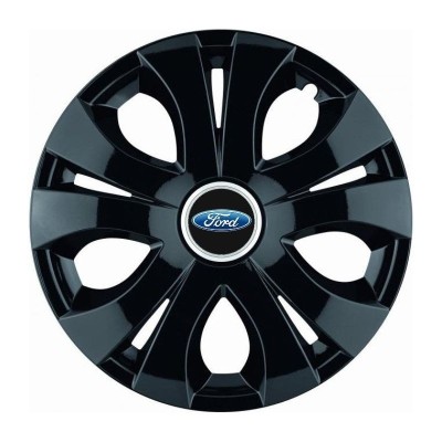 Set 4 Capace Roti Top Negru R15, Compatibil Cu Ford foto
