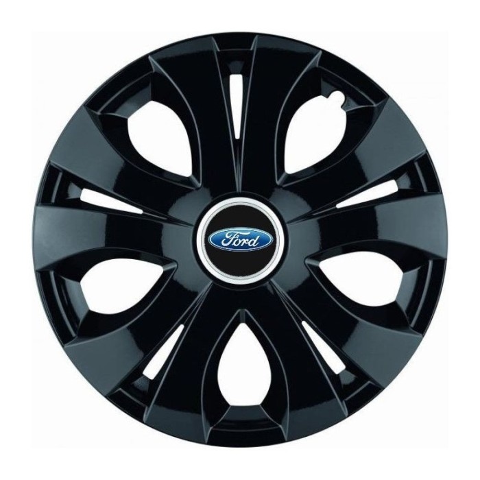 Set 4 Capace Roti Top Negru R15, Compatibil Cu Ford