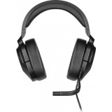 Casti gaming cu microfon Corsair HS55 Surround, Dolby Audio 7.1, conector USB &amp;amp; 3.5mm, Negru Carbon