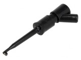 Clips de măsurare 6A 60VDC negru aurit cu c&acirc;rlig