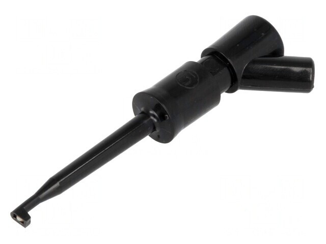 Clips de măsurare 6A 60VDC negru aurit cu c&acirc;rlig