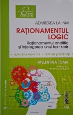 Rationamentul logic. Rationamentul analitic si intelegerea unui text scris - Melentina Toma foto