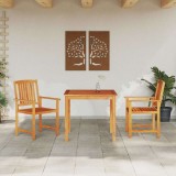 vidaXL Set de masă pentru grădină 3 pcs Maro Lemn Solid de Acacia 3375682