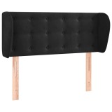 Cumpara ieftin Tablie de pat cu aripioare negru 93x23x78/88 cm catifea