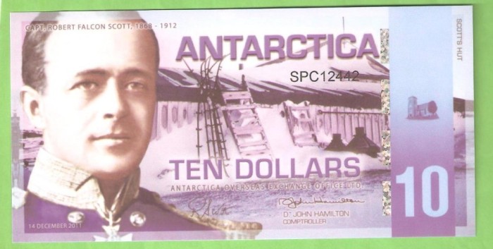 ANTARCTICA 10 $ / 2011. UNC.