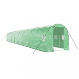 Cumpara ieftin Sera cu cadru din otel, verde, 32 m&sup2;, 16x2x2 m