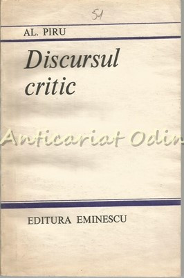 Discursul Critic - Al. Piru foto