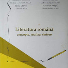 LITERATURA ROMANA. CONCEPTE, ANALIZE, SINTEZE-CLAUDIU CIOBANU (COORDONATOR) SI COLAB.