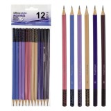 Set Creioane Grafit, Office Style, HB, Multicolor, 12 Bucăți, Oem