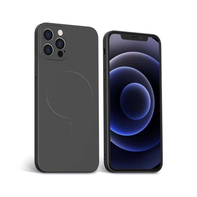 Husa protectie Flippy compatibila cu Apple iPhone 12 Pro Max Mag Safe Silicone Negru foto
