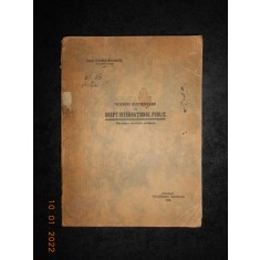 VASILE EMANUEL - NOTIUNI ELEMENTARE DE DREPT INTERNATIONAL PUBLIC (1925)