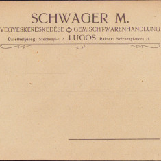 HST A983 Plic antet magazin universal Schwager M Lugoj ante 1918 austro-ungar