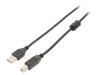Cablu USB 2.0 A-B 3m Negru, Gembird