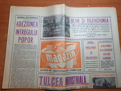 magazin 24 februarie 1973-art. orasul tulcea,monumentul de la buciumeni buftea foto