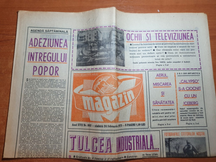 magazin 24 februarie 1973-art. orasul tulcea,monumentul de la buciumeni buftea