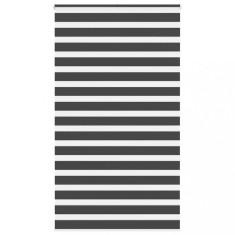 Jaluzea tip zebra neagră lățime țesătură 120,9 cm poliester foto