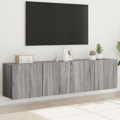 vidaXL Comodă TV de perete, 2 buc. gri sonoma, 80x30x41 cm 836963