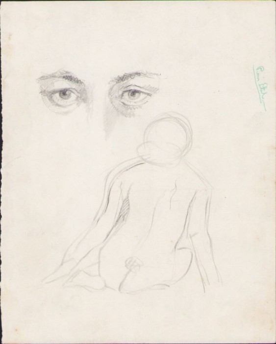 A1650 Schiță de Dimitrie &bdquo;Puiu&rdquo; Eitel, semnată