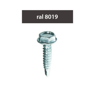 SURUBURI PERFORATOARE RAL8019-MAHONIU 4.8X28MM, 250/SET foto