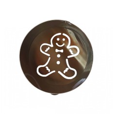 Forma pentru prajituri, Rotund cu sablon de ornat, Model omulet de turta dulce, 7.5 cm, 420COF