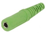 Soclu Banană Verde Nichelat 4mm 32A 70VDC