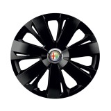 Cumpara ieftin Set 4 capace roti Negre Cu Inel Cromat Energy R16 pentru gama auto Alfa Romeo, Autohelix MSA