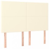 Cumpara ieftin Tablii de pat, 4 buc, crem, 72x5x78/88 cm, piele ecologica