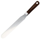 Spatula metalica de cofetarie Pufo Patisery pentru ornare tort, decorare prajituri, intins crema,37 cm, argintiu/maro