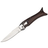 Cumpara ieftin Briceag pescaresc automat DEPOX&reg;, Fishy Situation, otel inoxidabil, 22.5 cm, maro, teaca inclusa