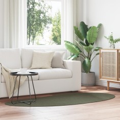 Covor de zonă vidaXL Verde pădure 100x200 cm Poliester Antiderapant