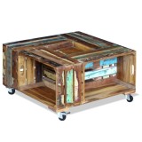 Cumpara ieftin Măsuță de cafea, 70 x 70 x 35 cm, lemn masiv reciclat