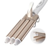 Ondulator Profesional Ceramic 3 Tuburi, Incalzire Rapida, 2 Temperaturi, Bucle Afro Naturale