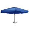 VidaXL Umbrelă de soare cu st&acirc;lp aluminiu, albastru azur, 500 cm