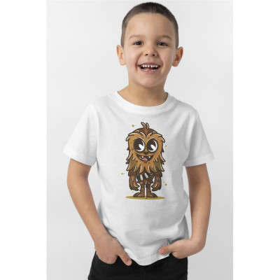 Tricou personalizat baiat &amp;quot;BABY CHEWBACCA&amp;quot;, Alb, Bumbac foto