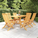 Cumpara ieftin Set mobilier grădină, 7 piese, lemn masiv de tec