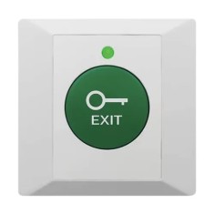 Buton de iesire din plastic, profil ingust, LED, buzzer CSB-86G-LED