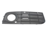 Grila bara Audi A4/S4 (B8), 11.2007-10.2011, Cod 8k0807682a01c, Fata, partea Dreapta, negru; cu gaura pentru lampa de ceata, Aftermarket