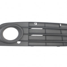 Grila bara Audi A4/S4 (B8), 11.2007-10.2011, Cod 8k0807682a01c, Fata, partea Dreapta, negru; cu gaura pentru lampa de ceata, Aftermarket