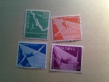 Serie Romania 1957 Concurs European Gimnastica Feminina , 4 valori