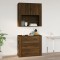 vidaXL Dulap de perete, stejar maro,80x33x80 cm, lemn prelucrat