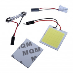 Led Auto Cob interior pentru Plafon, autoturisme, 12V, 8W, alb-rece, 48-LED