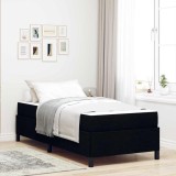 Cumpara ieftin Pat cu arcuri Negru și negru 90 x 200 cm