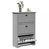 vidaXL Suport pantofi &bdquo;BODO&rdquo; gri 80x35x118 cm