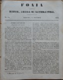 Ziarul Foaia pentru minte , inima si literatura , nr. 51 , 1853 , Alexandrescu